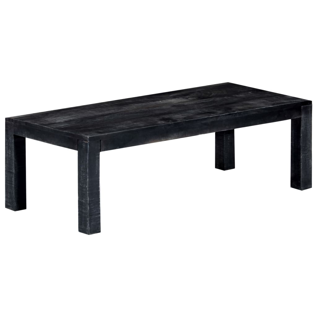 Berkfield Coffee Table Black 110x50x35 cm Solid Mango Wood