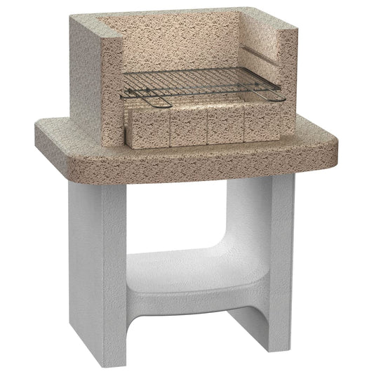 Berkfield Concrete Charcoal BBQ Stand with Shelf