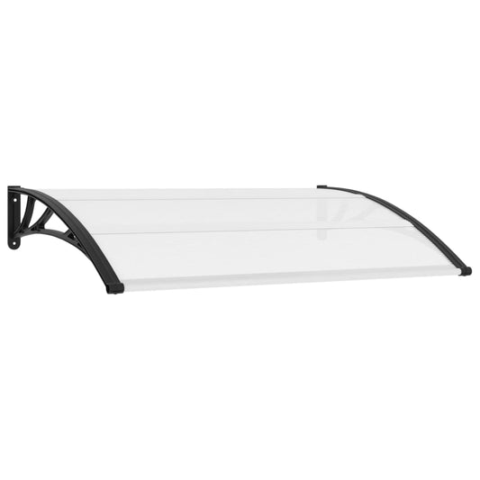 Berkfield Door Canopy Black and Transparent 150x80 cm PC