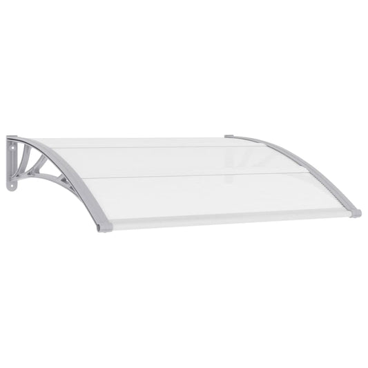 Berkfield Door Canopy Grey and Transparent 120x80 cm PC