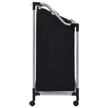 Berkfield Laundry Sorter with 3 Bags Black Steel