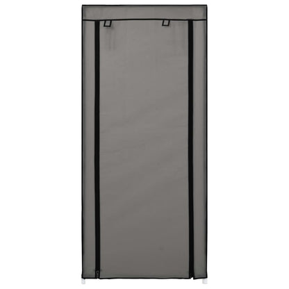 Berkfield Shoe Cabinet with Cover Grey 58x28x106 cm Fabric