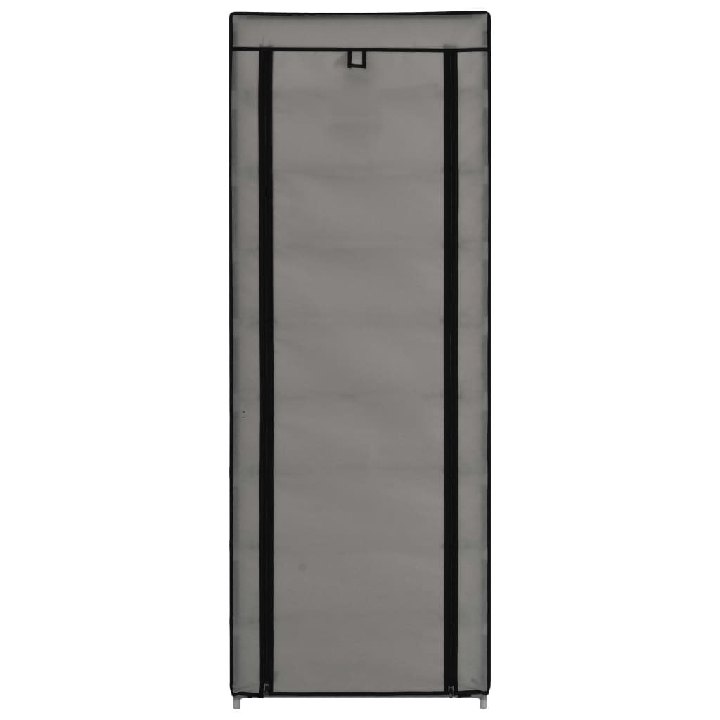 Berkfield Shoe Cabinet with Cover Grey 57x29x162 cm Fabric
