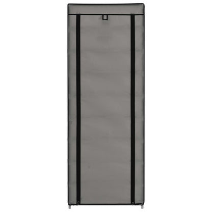Berkfield Shoe Cabinet with Cover Grey 57x29x162 cm Fabric