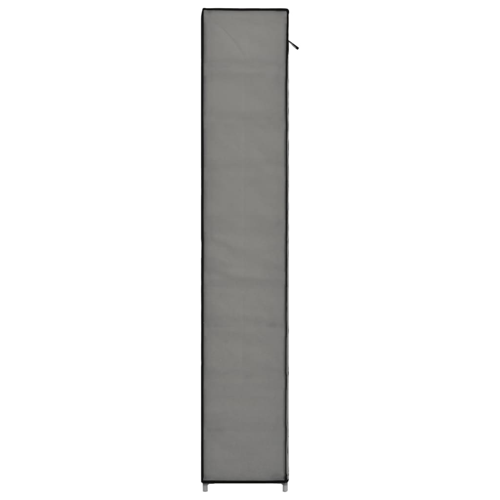 Berkfield Shoe Cabinet with Cover Grey 57x29x162 cm Fabric