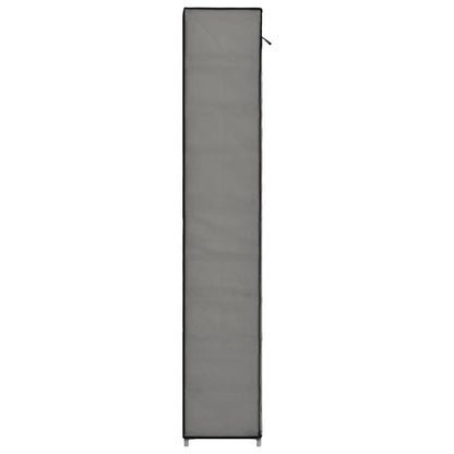 Berkfield Shoe Cabinet with Cover Grey 57x29x162 cm Fabric