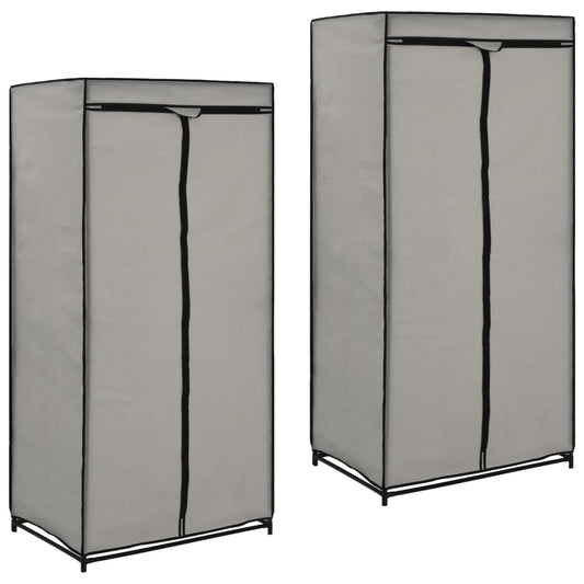 Berkfield Wardrobes 2 pcs Grey 75x50x160 cm