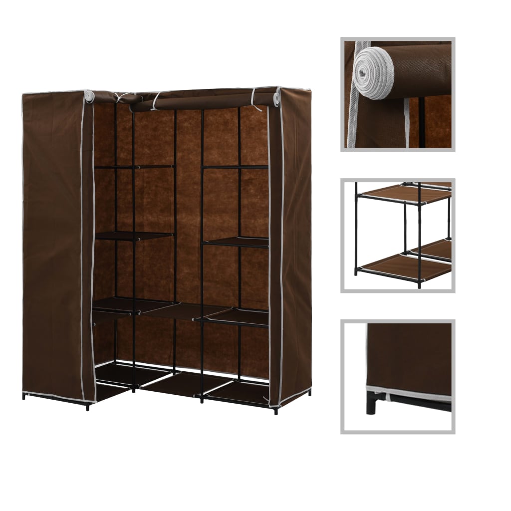 Berkfield Corner Wardrobe Brown 130x87x169 cm