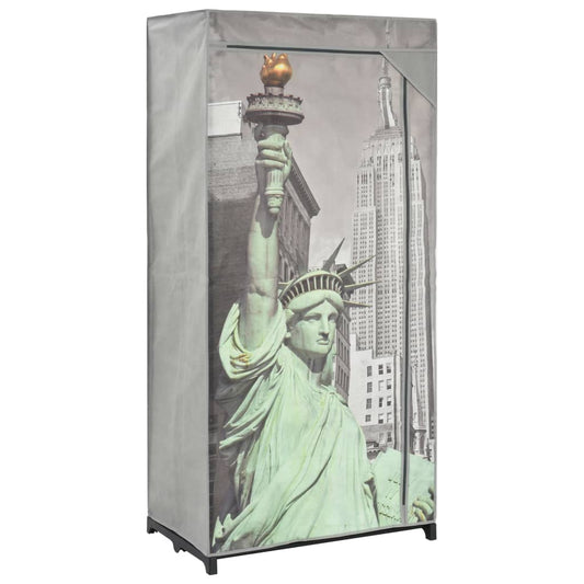 Berkfield Wardrobe New York 75x45x160 cm Fabric