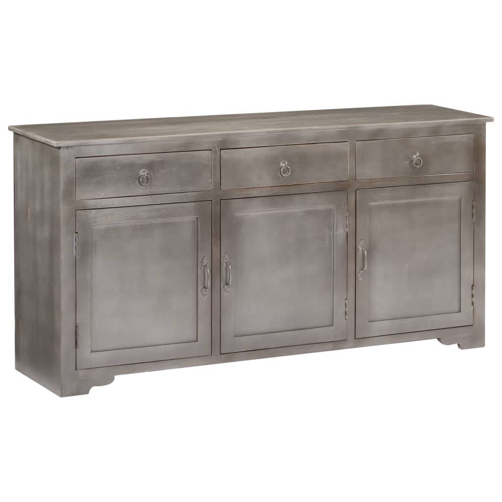 Berkfield Sideboard Grey 160x40x80 cm Solid Mango Wood