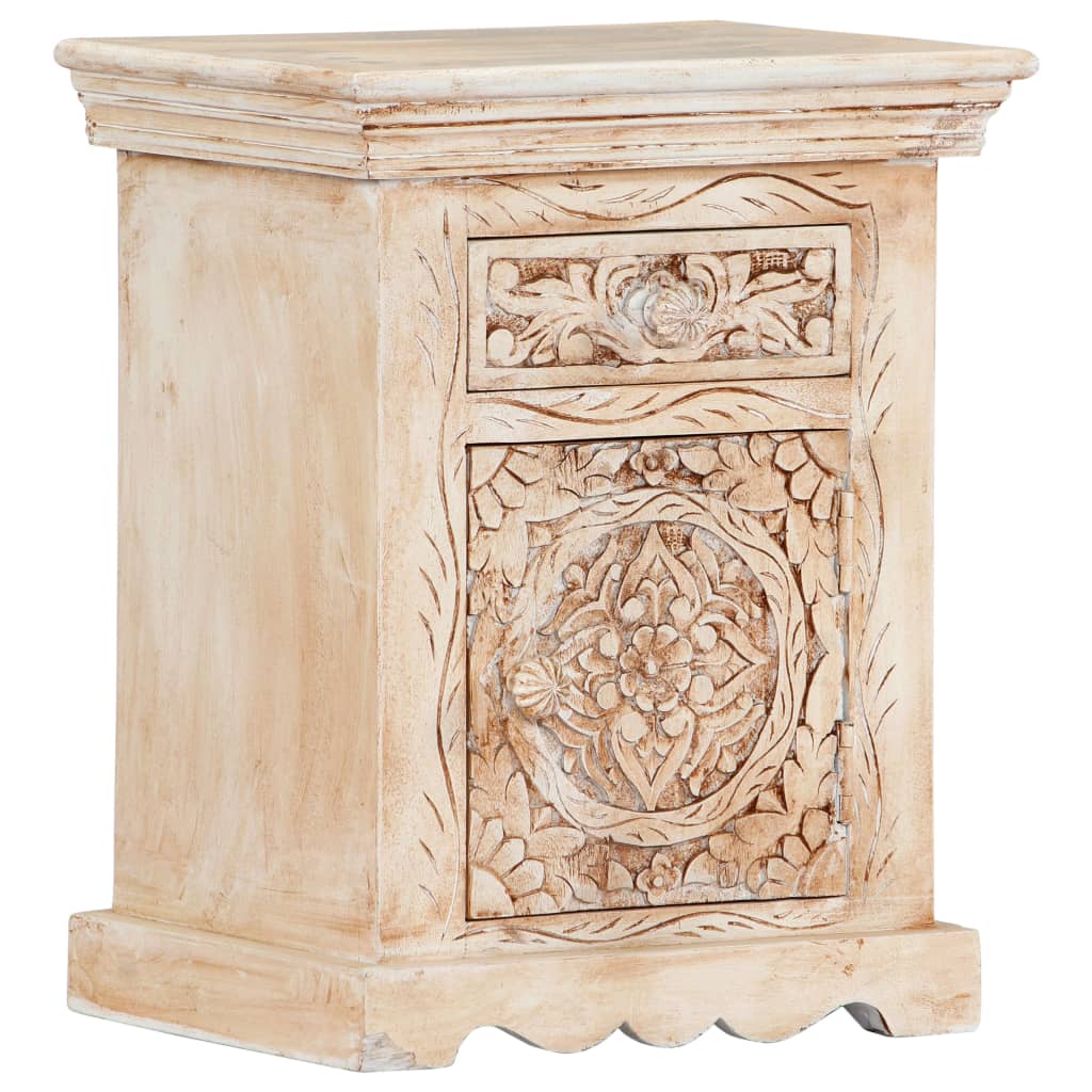 Berkfield Bedside Cabinet 40x30x50 cm Solid Mango Wood