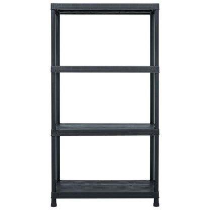 Berkfield Storage Shelf Racks 2 pcs Black 60x30x138 cm Plastic