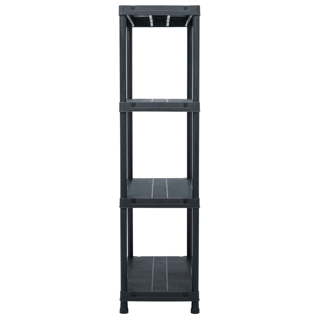 Berkfield Storage Shelf Racks 2 pcs Black 60x30x138 cm Plastic