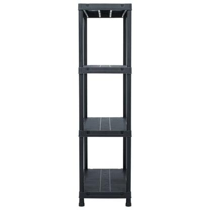 Berkfield Storage Shelf Racks 2 pcs Black 60x30x138 cm Plastic