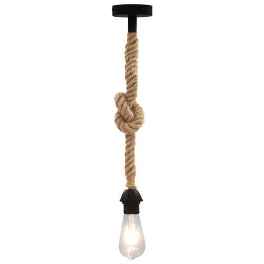 Berkfield Hanging Lamp with Rope-covered Wire E27
