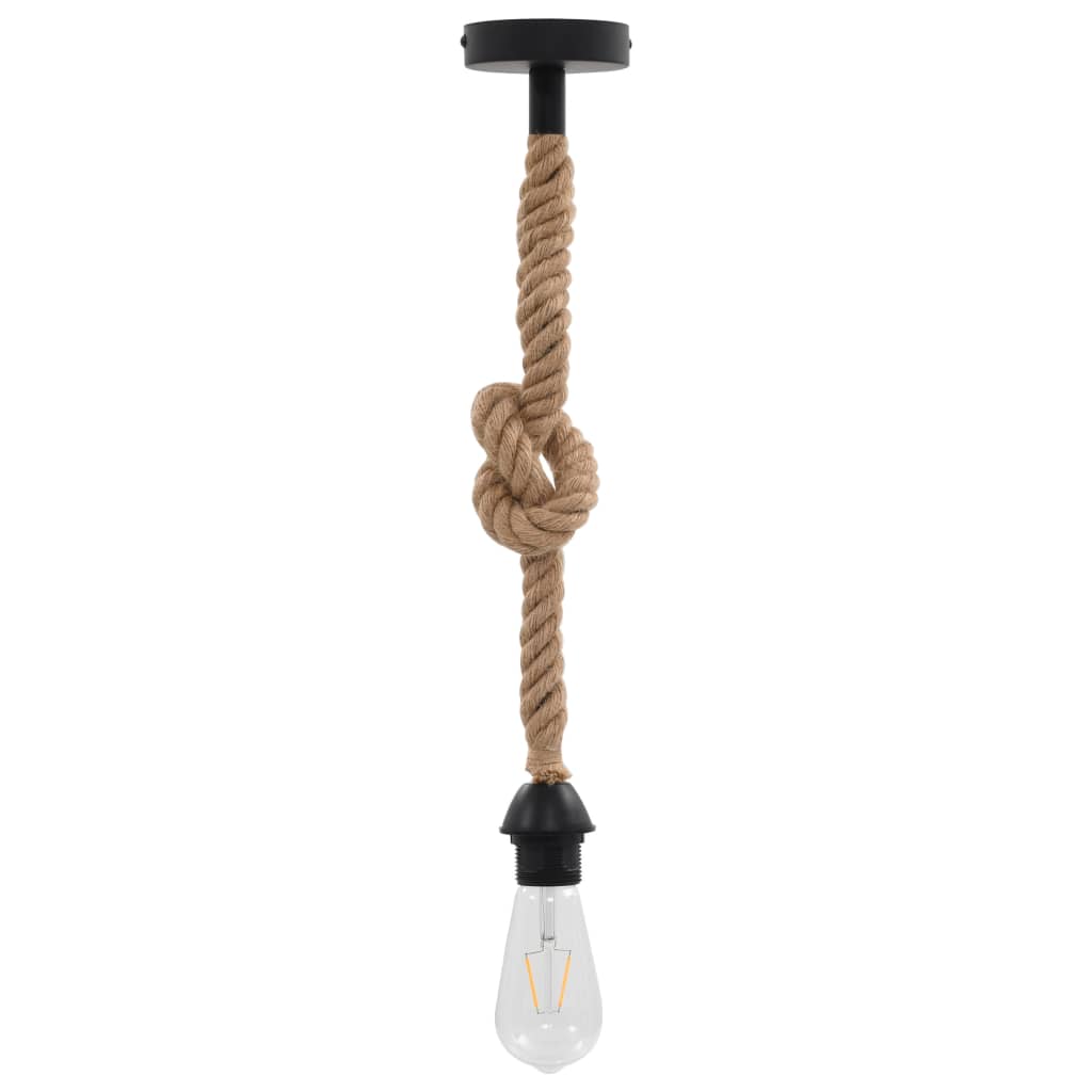 Berkfield Hanging Lamp with Rope-covered Wire E27