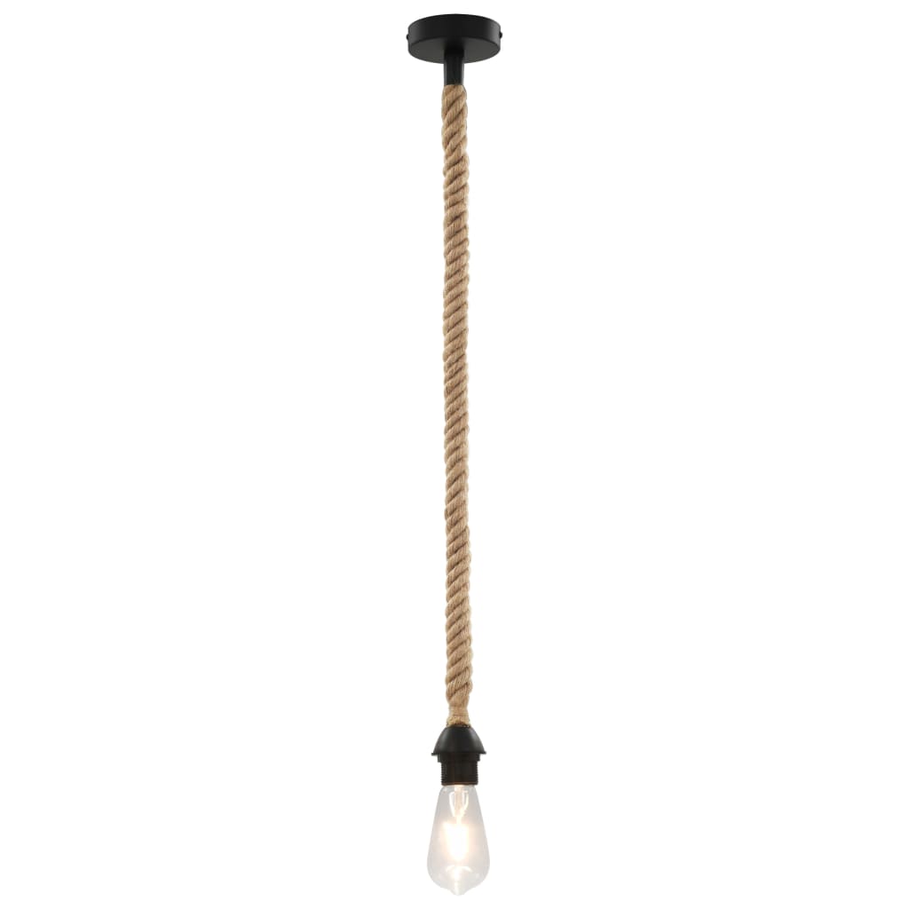 Berkfield Hanging Lamp with Rope-covered Wire E27