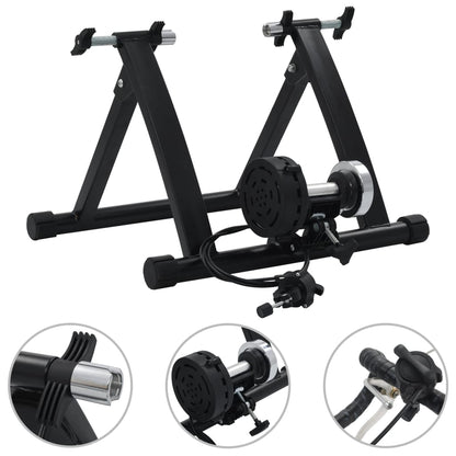Berkfield Roller Trainer Black 26"-28" Steel Black