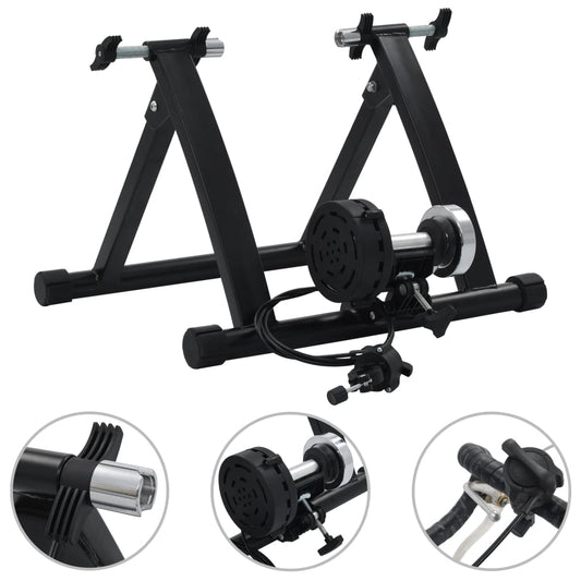 Berkfield Roller Trainer Black 26"-28" Steel Black