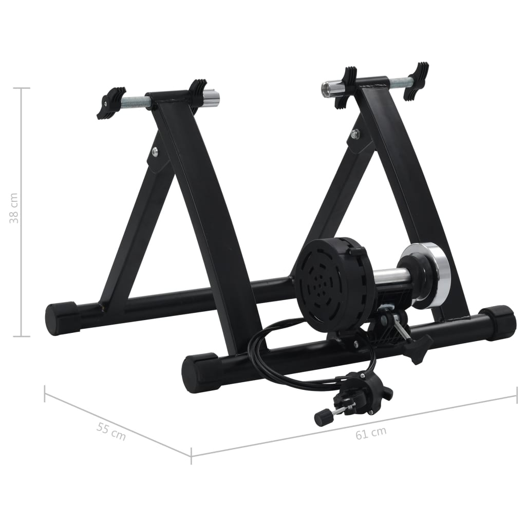 Berkfield Roller Trainer Black 26"-28" Steel Black