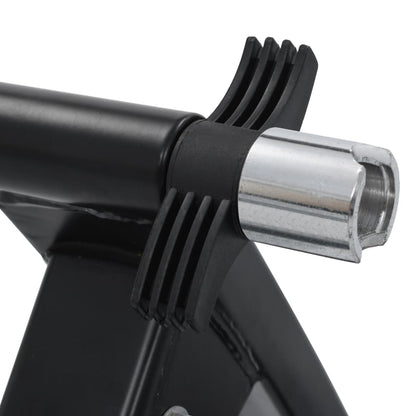 Berkfield Roller Trainer Black 26"-28" Steel Black