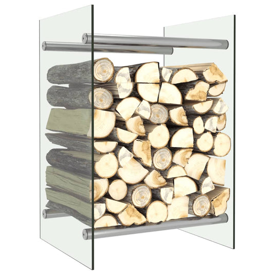 Berkfield Firewood Rack Transparent 40x35x60 cm Glass