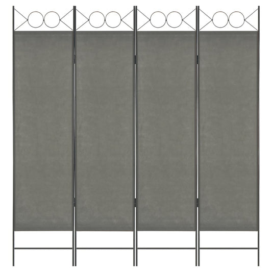 Berkfield 4-Panel Room Divider Anthracite 160x180 cm