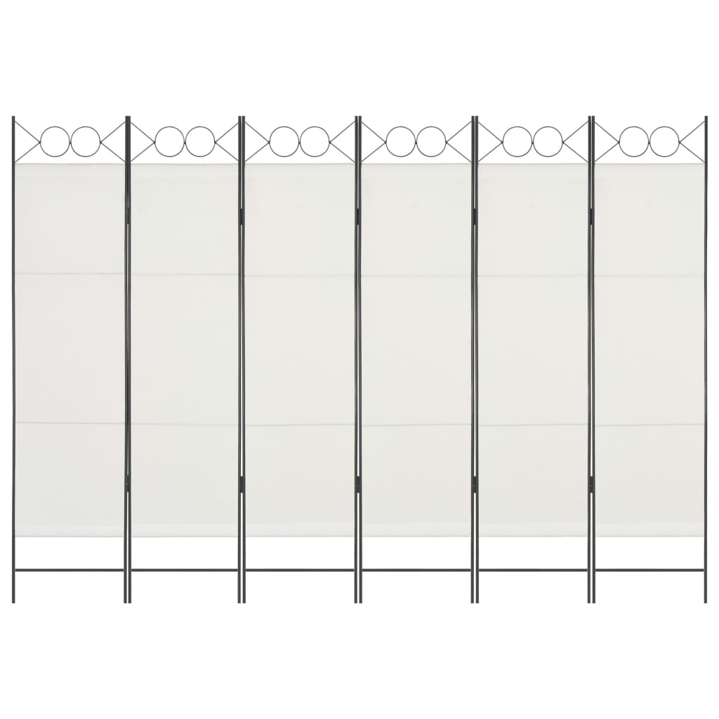 Berkfield 6-Panel Room Divider White 240x180 cm