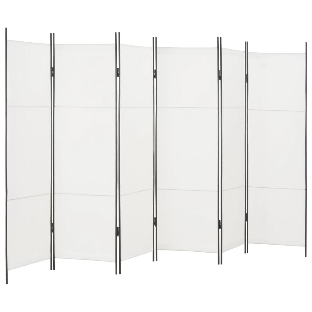 Berkfield 6-Panel Room Divider White 300x180 cm