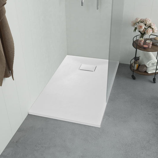 Berkfield Shower Base Tray SMC White 100x80 cm