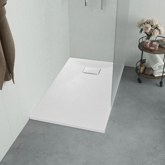 Berkfield Shower Base Tray SMC White 120x70 cm