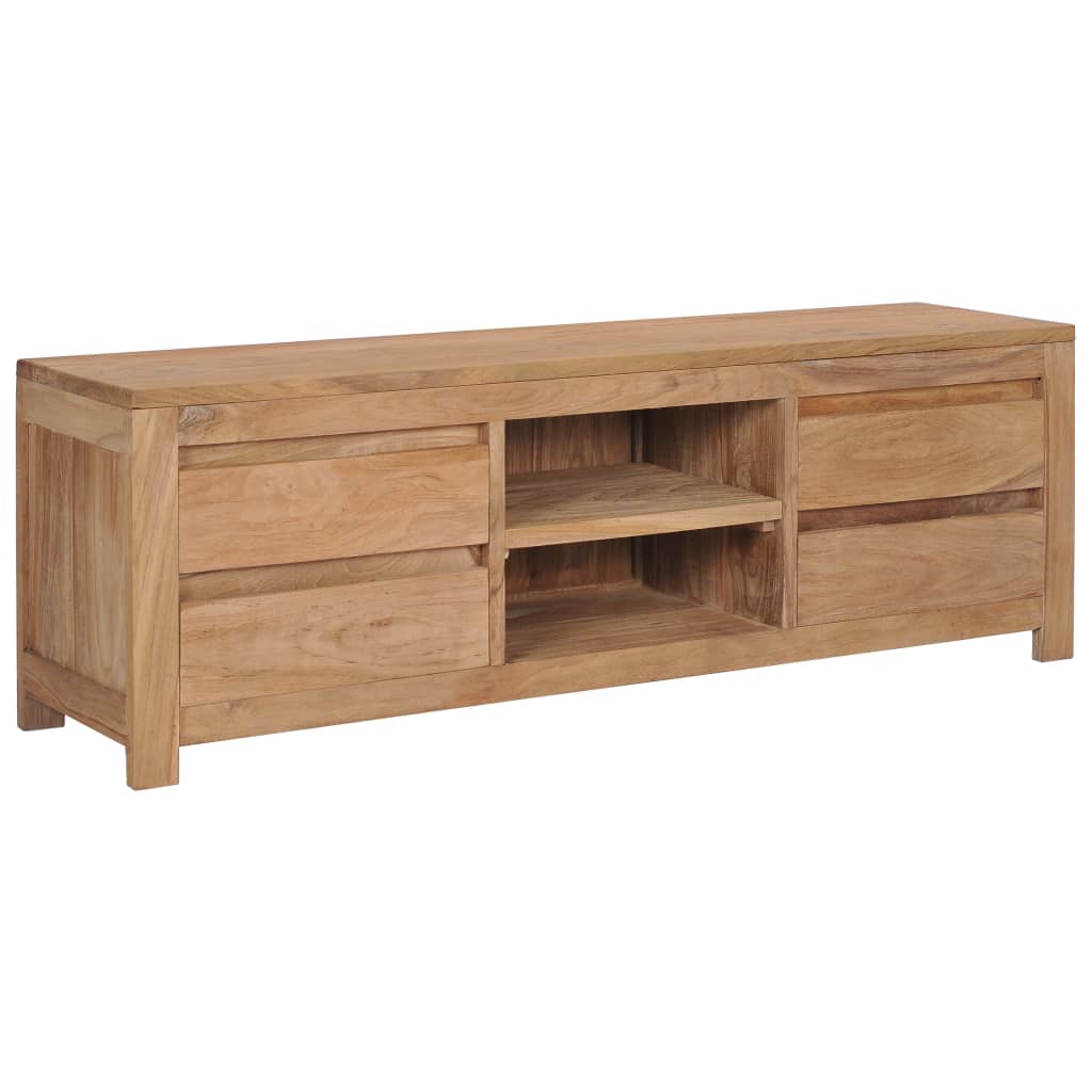 Berkfield TV Cabinet 115x30x40 cm Solid Teak Wood