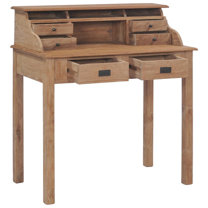 Berkfield Desk 90x50x100 cm Solid Teak Wood