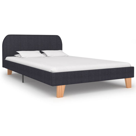 Berkfield Bed Frame Dark Grey Fabric 120x190 cm 4FT Small Double