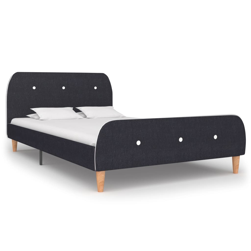 Berkfield Bed Frame Dark Grey Fabric 120x190 cm 4FT Small Double