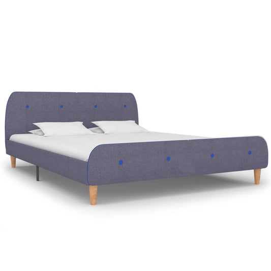 Berkfield Bed Frame Light Grey Fabric 150x200 cm 5FT King Size