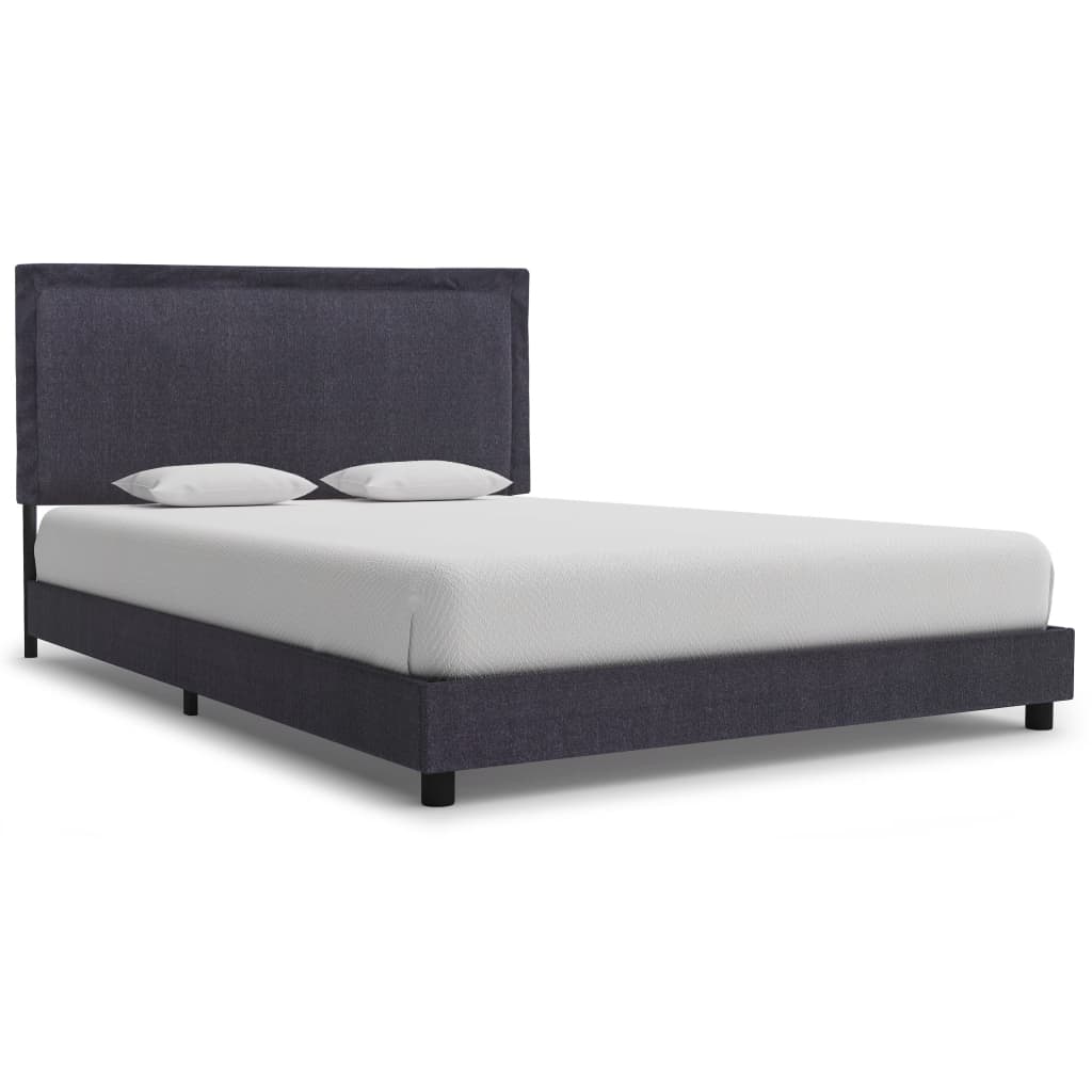 Berkfield Bed Frame Dark Grey Fabric 120x190 cm 4FT Small Double