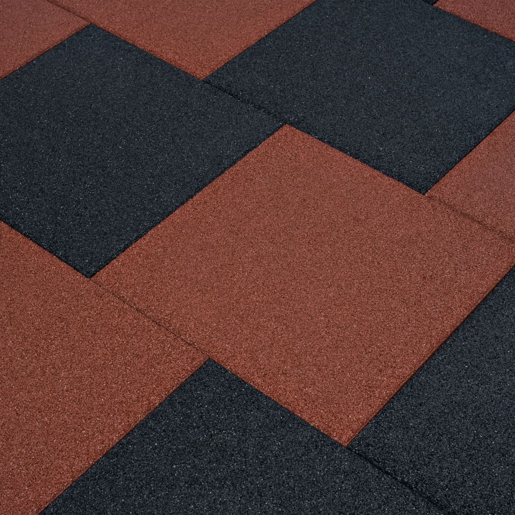 Berkfield Fall Protection Tiles 12 pcs Rubber 50x50x3 cm Black