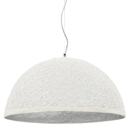 Berkfield Pendant Lamp White and Silver �_�”�_50 cm E27