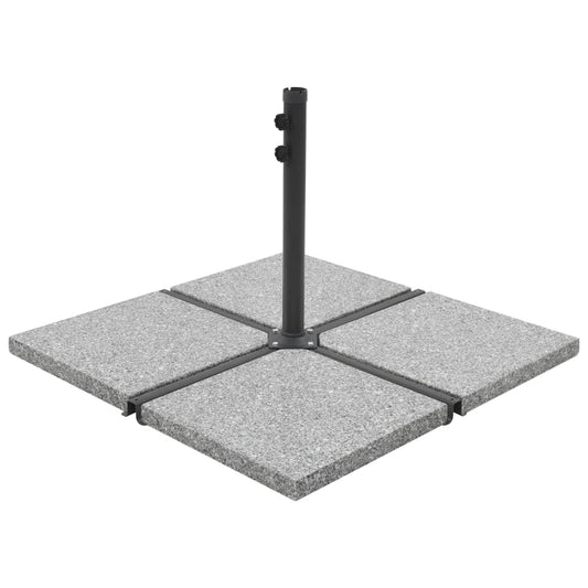 Berkfield Umbrella Weight Plates 4 pcs Grey Granite Square 100 kg