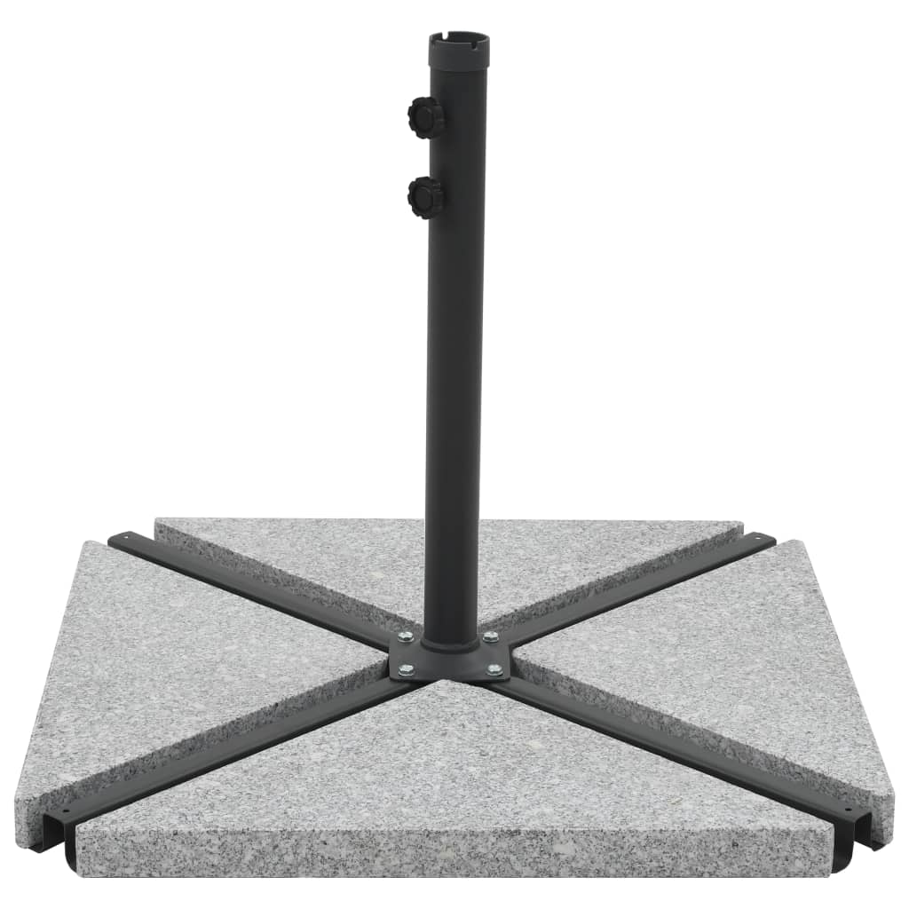 Berkfield Umbrella Weight Plates 4 pcs Grey Granite Triangular 60 kg
