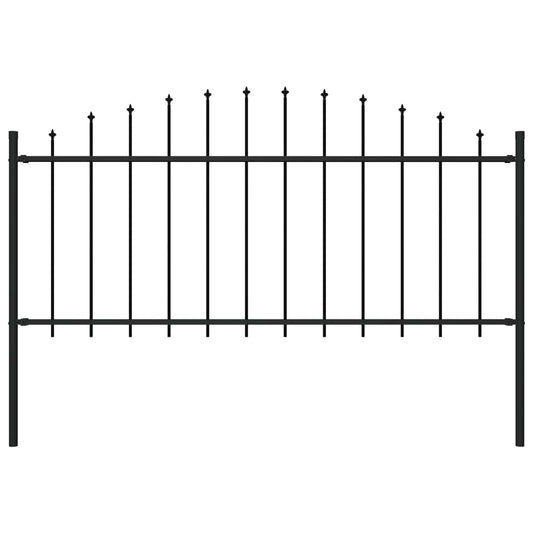 Berkfield Garden Fence with Spear Top Steel