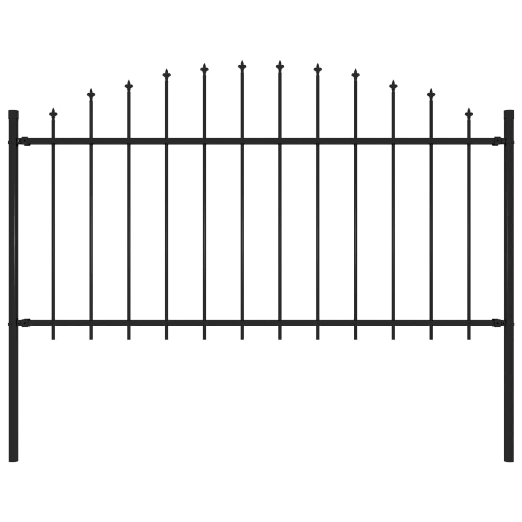 Berkfield Garden Fence with Spear Top Steel