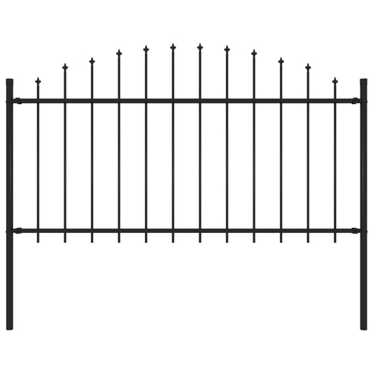 Berkfield Garden Fence with Spear Top Steel