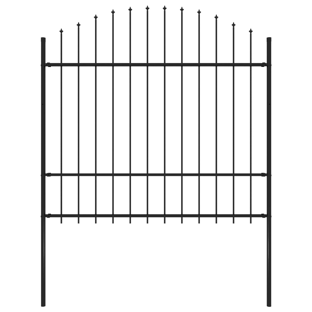 Berkfield Garden Fence with Spear Top Steel