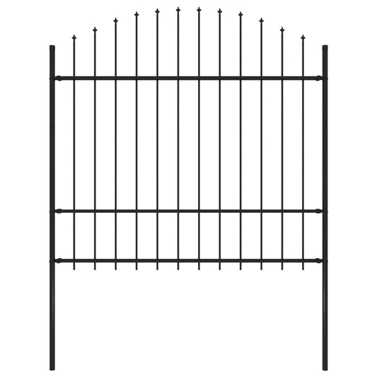 Berkfield Garden Fence with Spear Top Steel