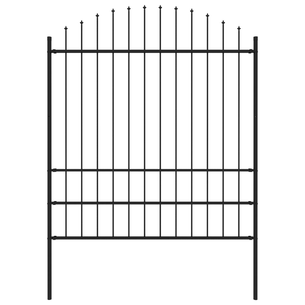 Berkfield Garden Fence with Spear Top Steel