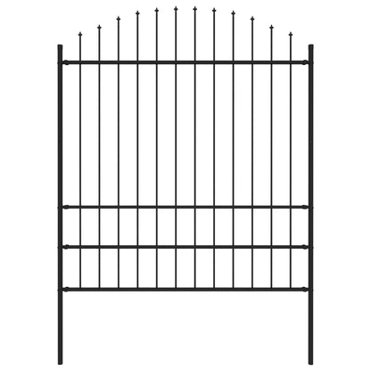 Berkfield Garden Fence with Spear Top Steel