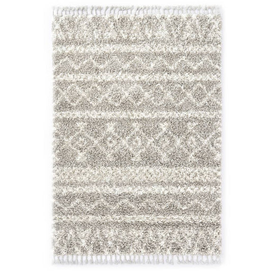 Berkfield Rug Berber Shaggy PP Sand and Beige 80x150 cm