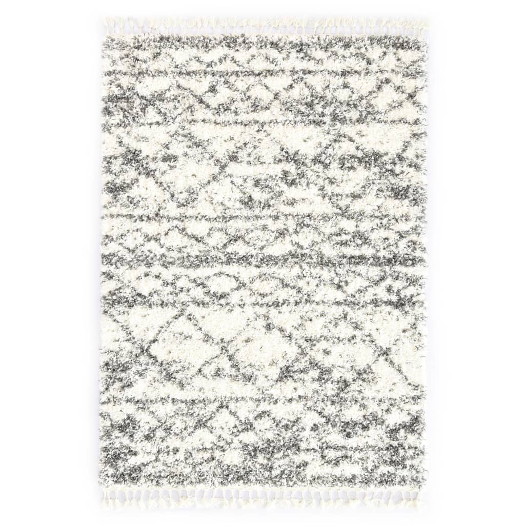 Berkfield Rug Berber Shaggy PP Beige and Sand 160x230 cm